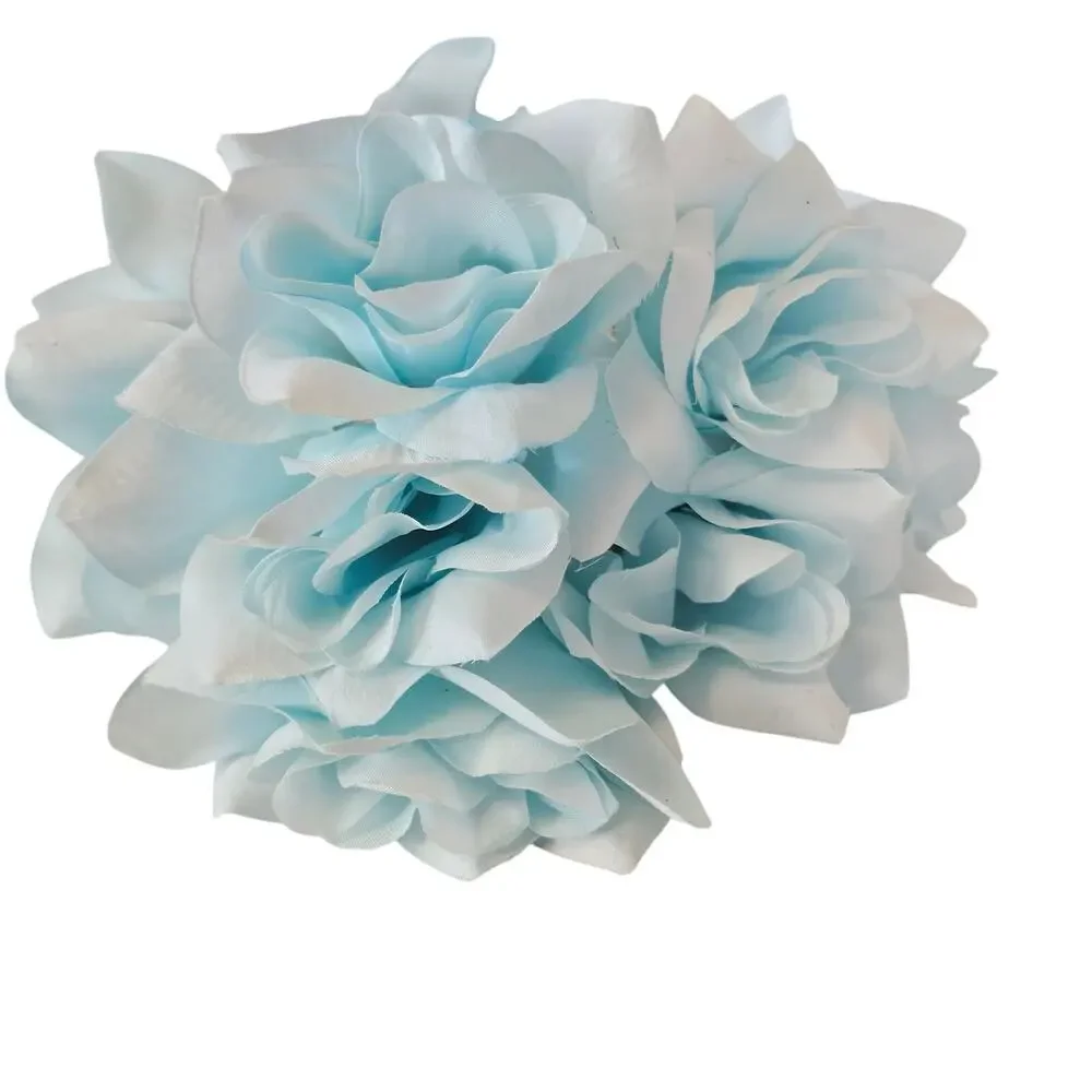 45 Baby Blue Powder Blue Artificial Silk Roses 3in Short Stem Wedding Flowers